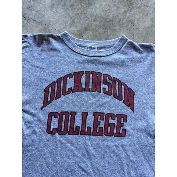 Vintage 1980s Dickinson College Champion Gray Shirt Size Small Made in USA - Picture 4 of 8